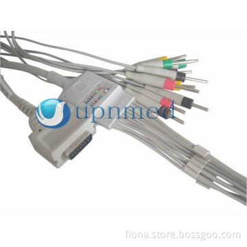Burdick EK-10 one piece EKG cable with leadwires